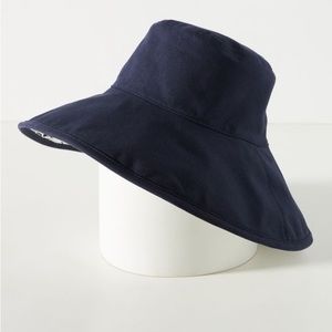 Anthropologie Reversible Canvas Bucket Hat